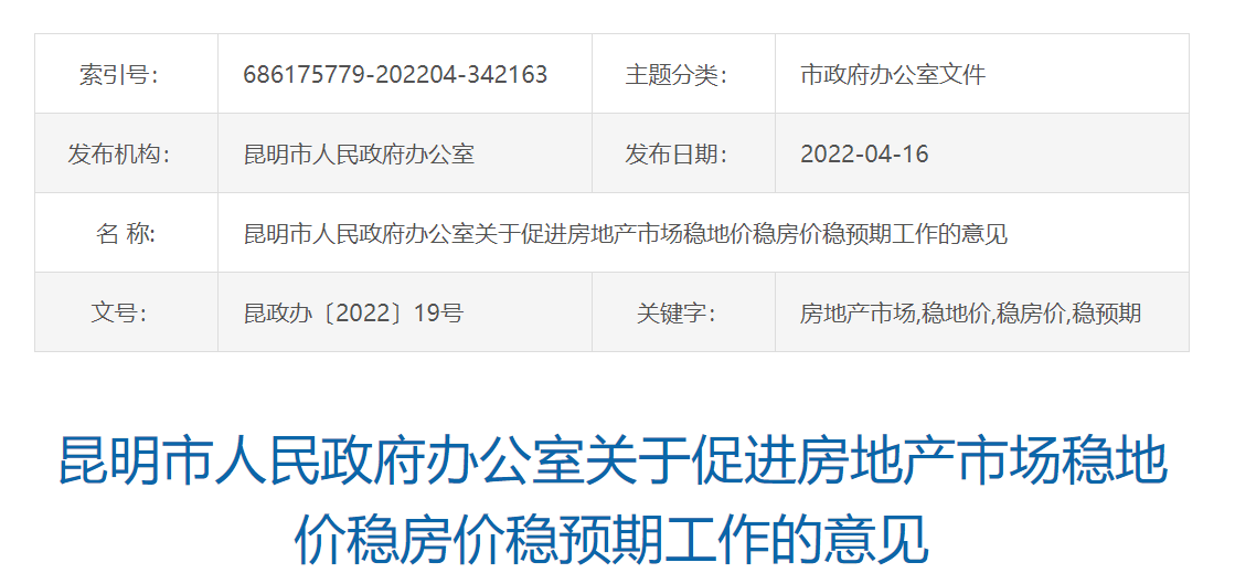 云南昆明：加快商業(yè)商務(wù)用房去化 紓解疫情期間房企困難